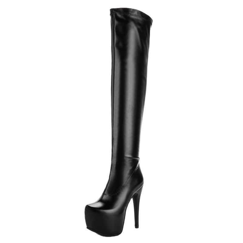Elegante Overknee-Stiletto-Stiefel mit Plateau – Fashion Edition